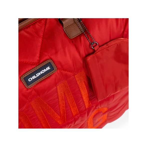 CHILDHOME PŘEBALOVACÍ TAŠKA MOMMY BAG PUFFERED RED - PŘEBALOVACÍ TAŠKY - KOČÁRKY A PŘÍSLUŠENSTVÍ