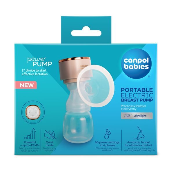 CANPOL BABIES PŘENOSNÁ ELEKTRICKÁ ODSÁVAČKA MATEŘSKÉHO MLÉKA POWERPUMP - ODSÁVAČKY MATEŘSKÉHO MLÉKA - KRMENÍ