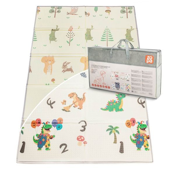 ZOPA MULTIFUNKČNÍ PĚNOVÁ SKLÁDACÍ PODLOŽKA OBOUSTRANNÁ 180X120 - HRACÍ PODLOŽKY NA ZEM - SPINKÁNÍ