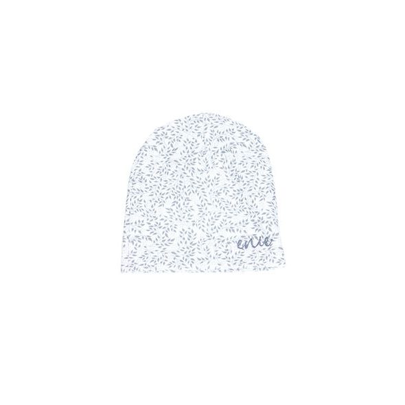 ENIE BABY DĚTSKÁ ČEPICE S OHYBEM 6-9M GREY LEAVES - ČEPIČKY A KLOBOUČKY - PRO DĚTI