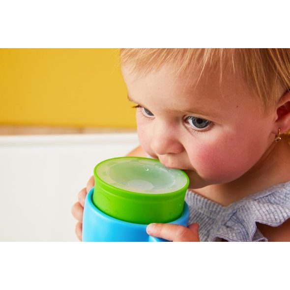B.BOX 360° NETEKOUCÍ UČÍCÍ HRNEČEK 250 ML - MODRÝ/ZELENÝ - DĚTSKÉ HRNEČKY - KRMENÍ