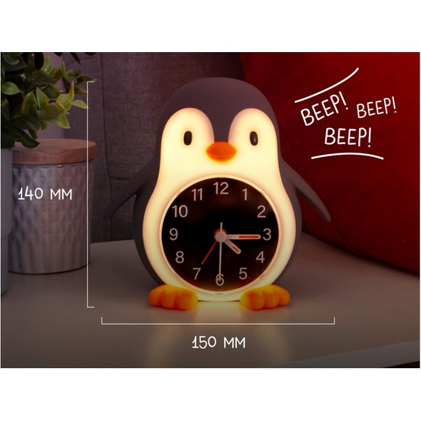 MEGALIGHT NOČNÍ SVĚTLO S BUDÍKEM POPPY PENGUIN - NOČNÍ SVĚTLA - SPINKÁNÍ
