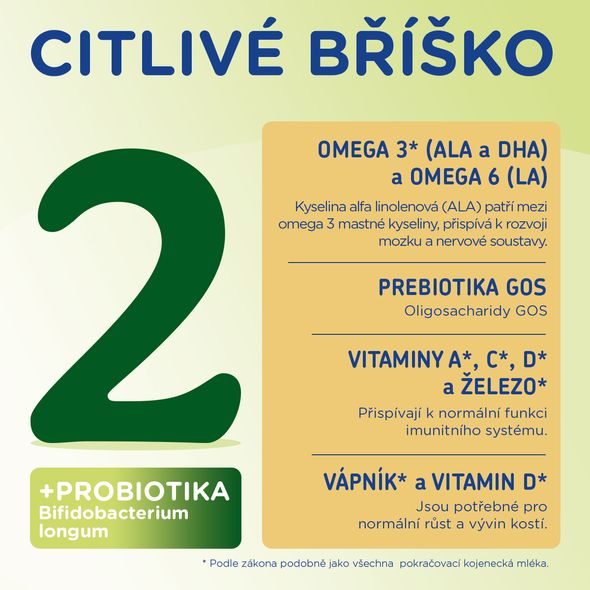 SUNAR SENSITIVE 2 POKRAČOVACÍ KOJENECKÉ MLÉKO 500G - KOJENECKÁ MLÉKA - KRMENÍ