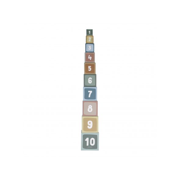 LITTLE DUTCH KOSTKY KOMÍN 10 KS FARMA - STOHOVACÍ HRAČKY - PRO DĚTI