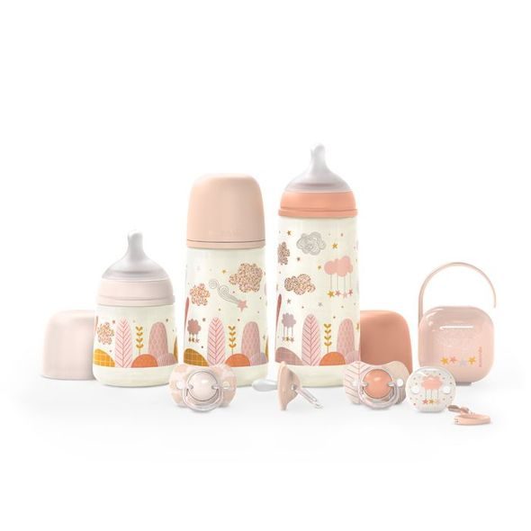 SUAVINEX SUAVINEX | SADA LÁHEV 270ML + DUDLÍK FYZIOLOGICKÝ 0/6M + KLIP DREAMS - VÝHODNÉ SADY - KRMENÍ