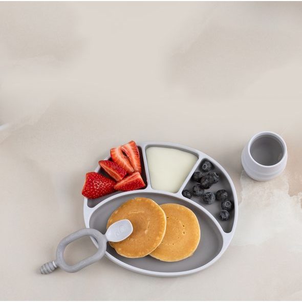 BIBADO SILIKONOVÝ DĚLENÝ TALÍŘ S PŘÍSAVKOU MIST - MISKY, TALÍŘKY A PODLOŽKY - KRMENÍ