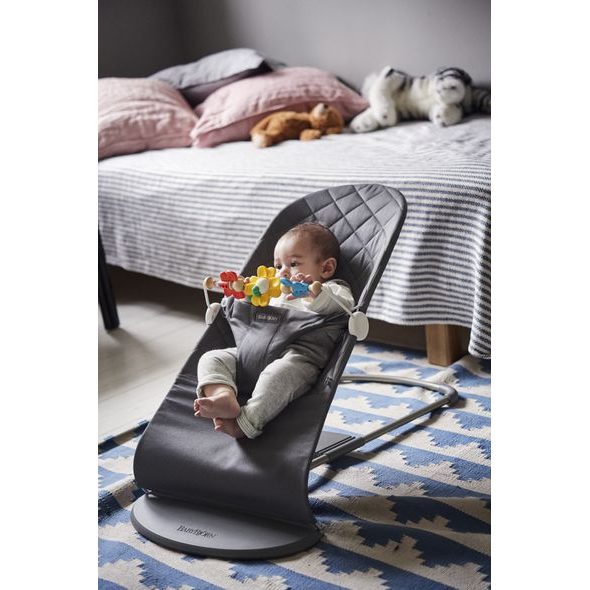 BABYBJORN LEHÁTKO BABYBJÖRN BOUNCER BLISS ANTHRACITE WOVEN - LEHÁTKA A HOUPADLA - SPINKÁNÍ