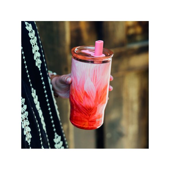 QUOKKA NEREZOVÝ TERMOHRNEK S BRČKEM MIST PEACH PETALS 720 ML - TERMOOBALY A TERMOSKY - KRMENÍ