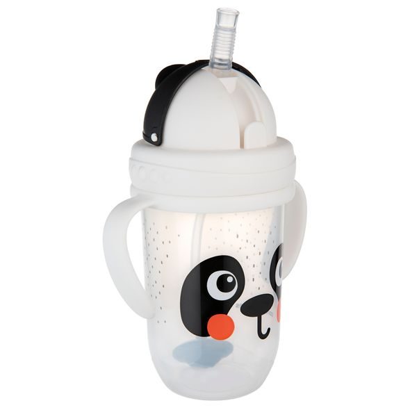 CANPOL BABIES HRNEČEK NEVYLÉVACÍ SE SLÁMKOU A ZÁVAŽÍM BABIESBOO270ML PANDA - DĚTSKÉ HRNEČKY - KRMENÍ