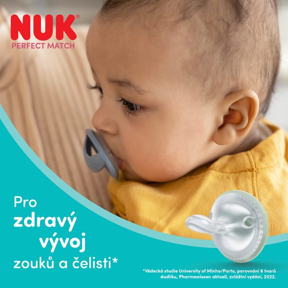 NUK PERFECT MATCH DUDLÍK 0-6M GREEN/BLUE 2KS V BOXU - ŠIDÍTKA A DOPLŇKY - KRMENÍ