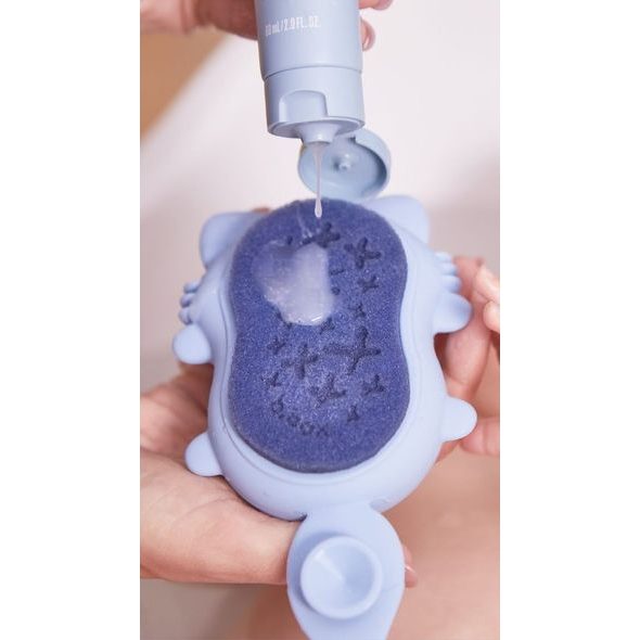 B.BOX DĚTSKÝ KOUPACÍ KARTÁČ S HOUBIČKOU - MODRÝ - ŽÍNKY A HOUBIČKY - KOUPÁNÍ A ZDRAVÍ