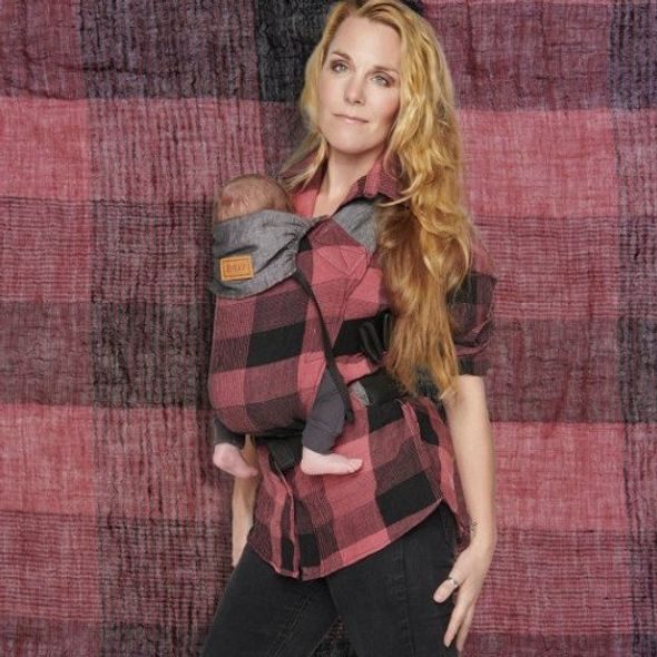 BYKAY KLOKANKA CLICK CARRIER REVERSIBLE RED PLAID (VEL. BABY) - KLOKANKY A ŠÁTKY - NOŠENÍ & SPORT