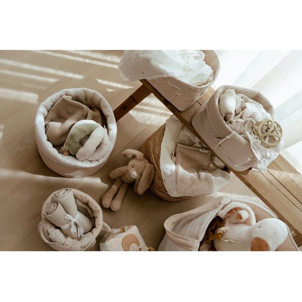 LITTLE DUTCH KOŠÍK PLETENÝ VELKÝ PURE SOFT BEIGE - DEKORACE A POLIČKY - SPINKÁNÍ