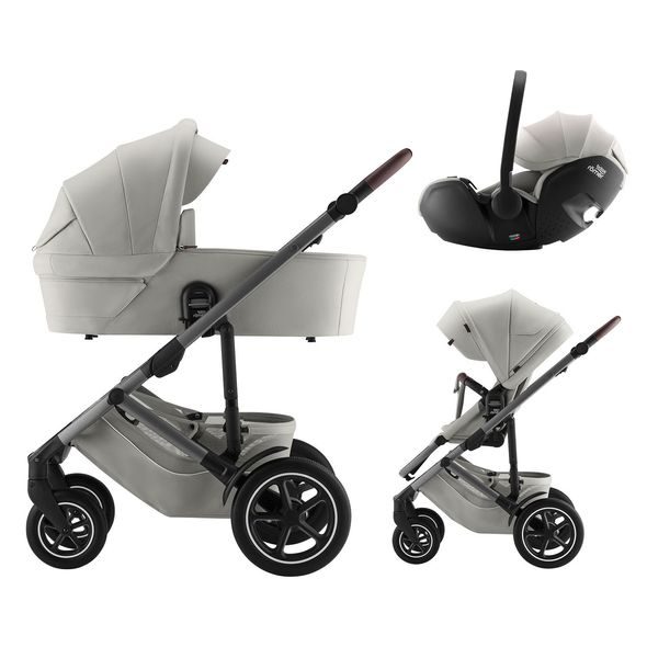 BRITAX SET KOČÁREK SMILE 5Z + HLUBOKÁ KORBA + AUTOSEDAČKA BABY-SAFE PRO LUX - TROJKOMBINACE - KOČÁRKY A PŘÍSLUŠENSTVÍ