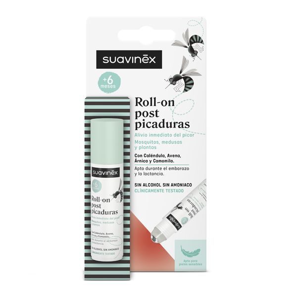SUAVINEX TYČINKA ROLL-ON PO KOUSNUTÍ KOMÁREM 15 ML - OCHRANA PROTI HMYZU - KOUPÁNÍ A ZDRAVÍ