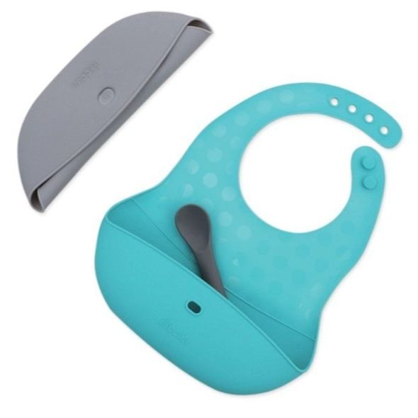 BBLÜV SADA 2KS BRYNDÁKŮ SE LŽIČKOU PÖKET GREY/AQUA - BRYNDÁKY - KRMENÍ