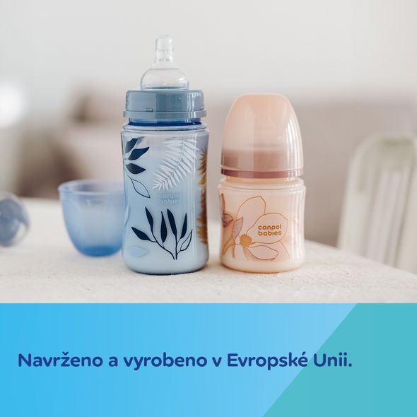 CANPOL BABIES ANTIKOLIKOVÁ LAHEV EASYSTART GOLD 120ML RŮŽOVÁ - KOJENECKÉ LAHVE - KRMENÍ