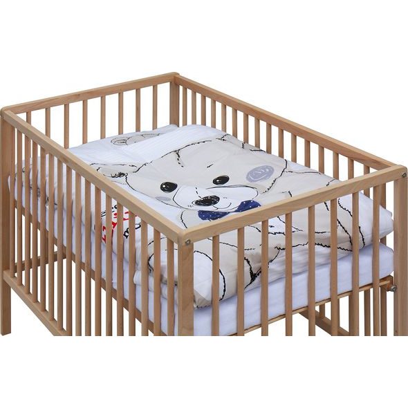 SCARLETT DĚTSKÁ POSTÝLKA S KOMPLETNÍ VÝBAVOU SCARLETT 120 X 60 CM - TIKO - DŘEVĚNÉ POSTÝLKY - SPINKÁNÍ