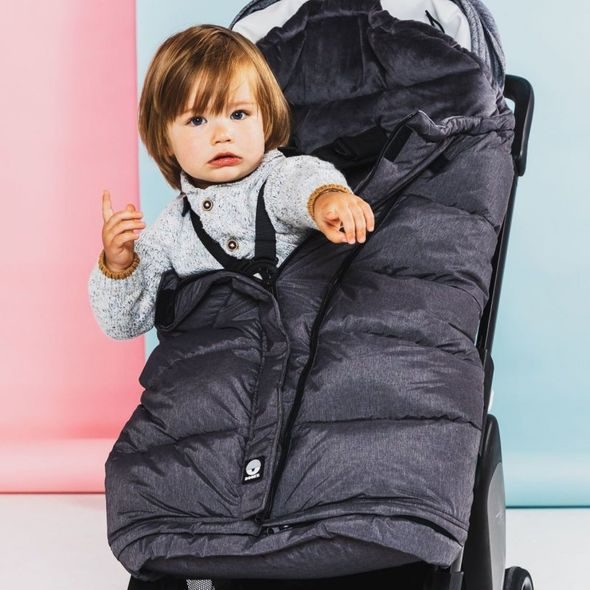 DOOKY FOOTMUFF VEL. S/L 2V1 GREY MELANGE - FUSAKY DO KOČÁRKU - KOČÁRKY A PŘÍSLUŠENSTVÍ