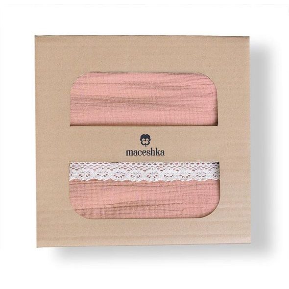 MACESHKA MUŠELÍNOVÉ POVLEČENÍ NATURE S OZDOBNÝM OKRAJEM - POVLEČENÍ DO POSTÝLKY - SPINKÁNÍ