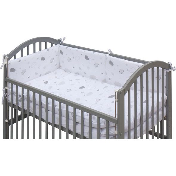 SCARLETT DĚTSKÁ POSTÝLKA S KOMPLETNÍ VÝBAVOU SCARLETT 120 X 60 CM ŠEDÁ - KRENA - DŘEVĚNÉ POSTÝLKY - SPINKÁNÍ