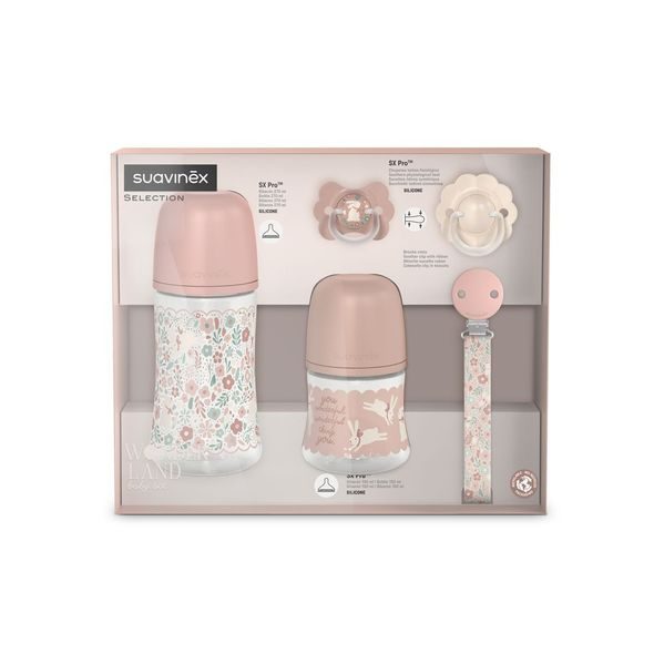 SUAVINEX NOVOROZENECKÝ SET WONDERLAND RŮŽOVÝ - VÝHODNÉ SADY - KRMENÍ