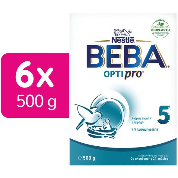 BEBA 6X OPTIPRO® 5 NEW (500G) - KOJENECKÁ MLÉKA - KRMENÍ