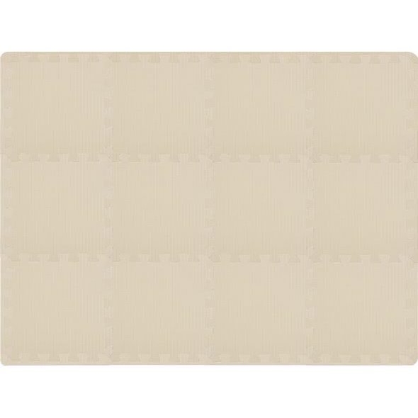 RIALTO BABY HRACÍ PODLOŽKA PUZZLE S OKRAJEM LIGHT BEIGE 92X122 CM - HRACÍ PODLOŽKY NA ZEM - SPINKÁNÍ