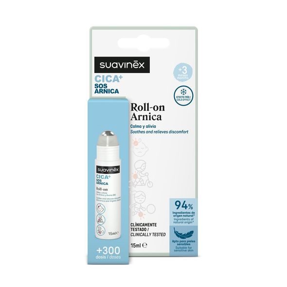 SUAVINEX CICA ARNIKOVÁ TYČINKA ROLL-ON ZKLIDŇUJÍCÍ - KOSMETIKA PRO CELOU RODINU - PRO MAMINKY