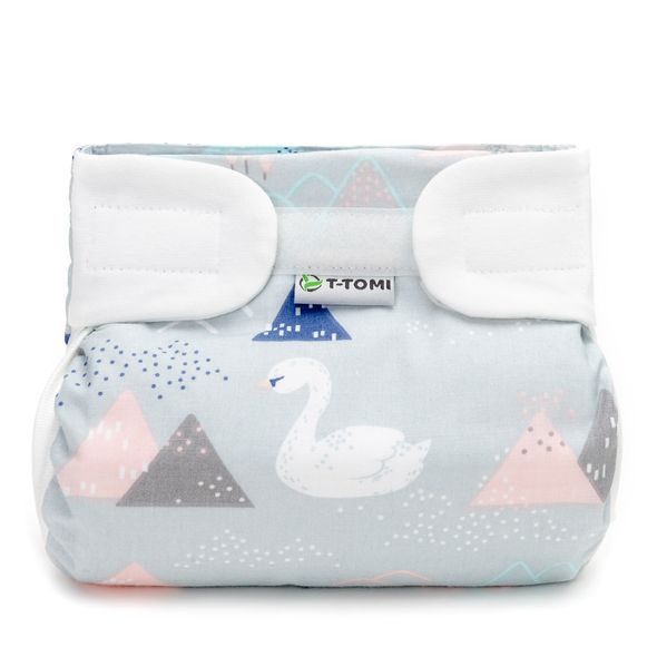 T-TOMI ORTOPEDICKÉ ABDUKČNÍ KALHOTKY PLUS - SUCHÝ ZIP SWAN (5-9KG) - PLENKOVÉ KALHOTKY - PŘEBALOVÁNÍ