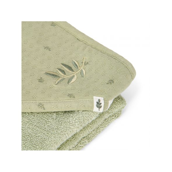 LITTLE DUTCH OSUŠKA S KAPUCÍ 100X100 CM PURE SAGE - OSUŠKY A DĚTSKÉ ŽUPANY - KOUPÁNÍ A ZDRAVÍ