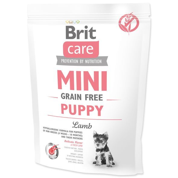 BRIT CARE MINI GRAIN FREE PUPPY LAMB 0,4 KG - GRANULE PRO PSY - CHOVATELSKÉ POTŘEBY MALVÍKZOO