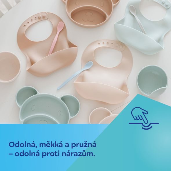 CANPOL BABIES SILIKONOVÁ MISKA S PŘÍSAVKOU 330ML ZELENÁ - MISKY, TALÍŘKY A PODLOŽKY - KRMENÍ