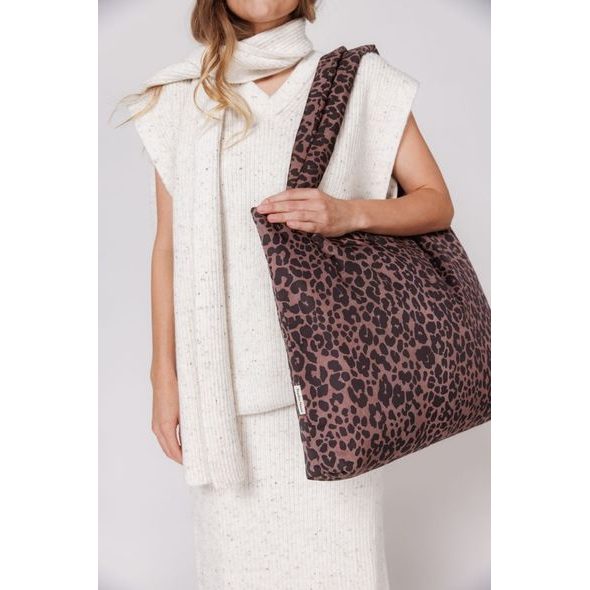 STUDIO NOOS PUFFY MOM BAG RED LEOPARD - ORGANIZÉRY A KOŠÍKY - KOČÁRKY A PŘÍSLUŠENSTVÍ