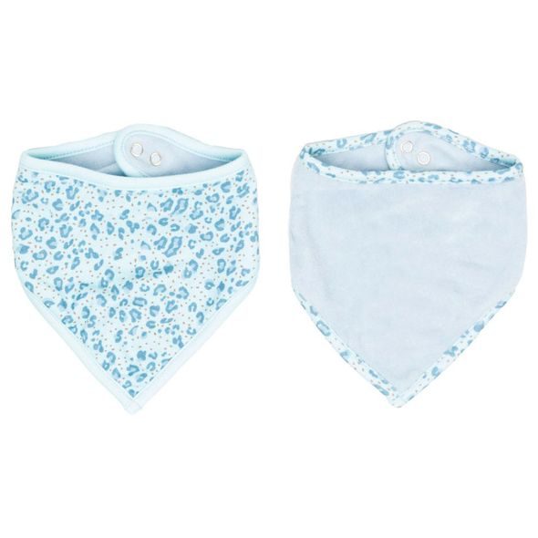 BEBE JOU BANDANA SLINTÁČEK LEOPARD BLUE 2KS - BRYNDÁKY - KRMENÍ