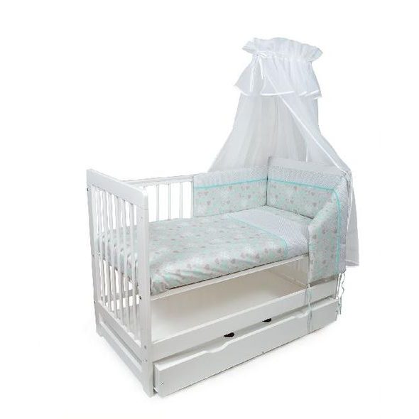 TOMI POVLEČENÍ K2/K3 SRDCE ZELENÁ - POVLEČENÍ DO POSTÝLKY - SPINKÁNÍ