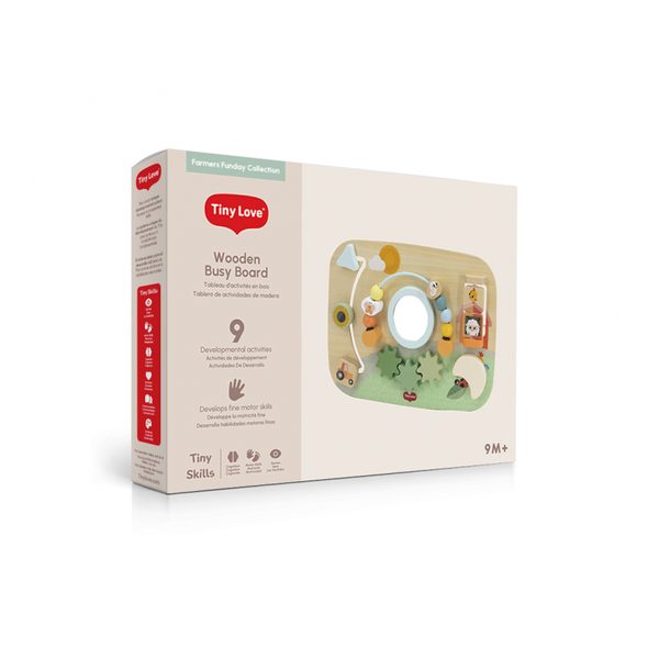 TINY LOVE PULT S AKTIVITAMI DŘEVĚNÝ FARMERS FUNDAY - DŘEVĚNÉ HRAČKY - PRO DĚTI