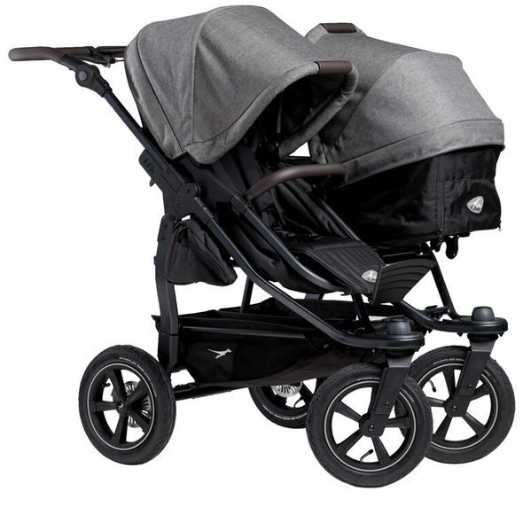TFK TFK SET DUO2 FRAME 2025 - AIR WHEEL CARRYCOT + SEAT PREM. GREY - KOČÁRKY PRO DVOJČATA - KOČÁRKY A PŘÍSLUŠENSTVÍ