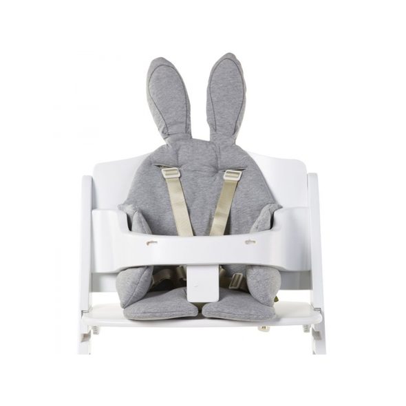 CHILDHOME SEDACÍ PODLOŽKA DO DĚTSKÉ ŽIDLIČKY RABBIT JERSEY GREY - DOPLŇKY K ŽIDLIČKÁM - KRMENÍ