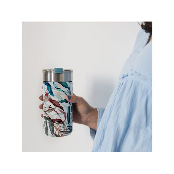 QUOKKA NEREZOVÝ TERMOHRNEK SE SÍTKEM BOOST BOUQUET 400 ML - TERMOOBALY A TERMOSKY - KRMENÍ