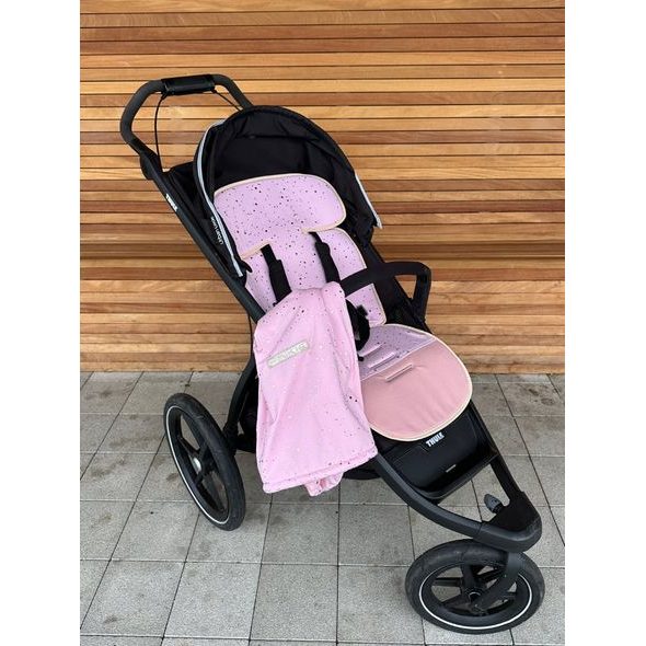 PINKIE PODLOŽKA DO KOČÁRKU SHINE GOLD PINK - PODLOŽKY DO KOČÁRKU - KOČÁRKY A PŘÍSLUŠENSTVÍ