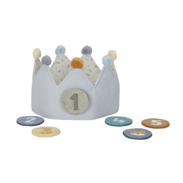 LITTLE DUTCH NAROZENINOVÁ KORUNKA S ČÍSLY BLUE - HRAČKY PRO DĚTI - PRO DĚTI