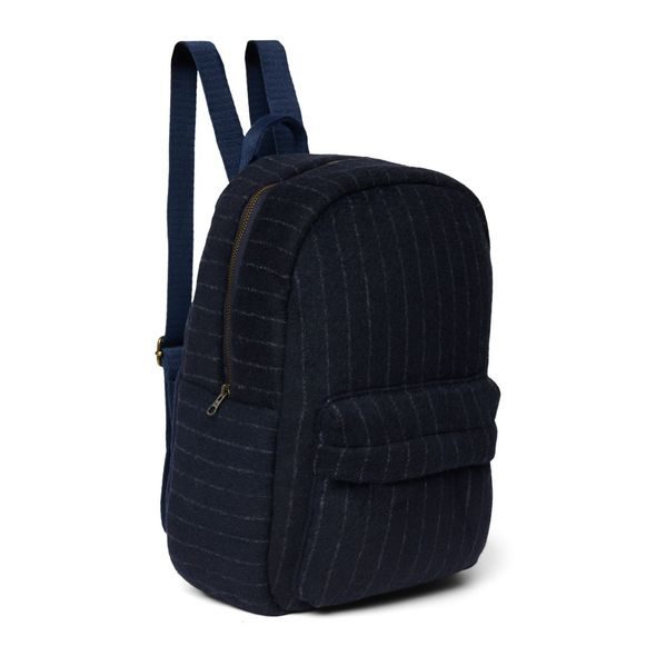 STUDIO NOOS FLANNEL CHALKSTRIPE MIDI BACKPACK - BATŮŽEK DARK BLUE - BATOHY A TAŠKY - PRO DĚTI