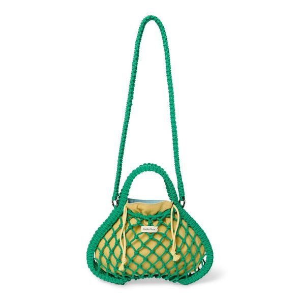 STUDIO NOOS MACRAME MINI HAND BAG GREEN & BLUE YELLOW SÍŤKA - DOPLŇKY - PRO MAMINKY