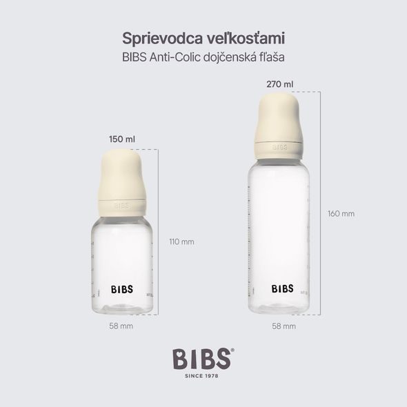 BIBS ANTIKOLIKOVÁ LAHEV S KAUČUKOVÝM DUDLÍKEM 270ML - KOJENECKÉ LAHVE - KRMENÍ