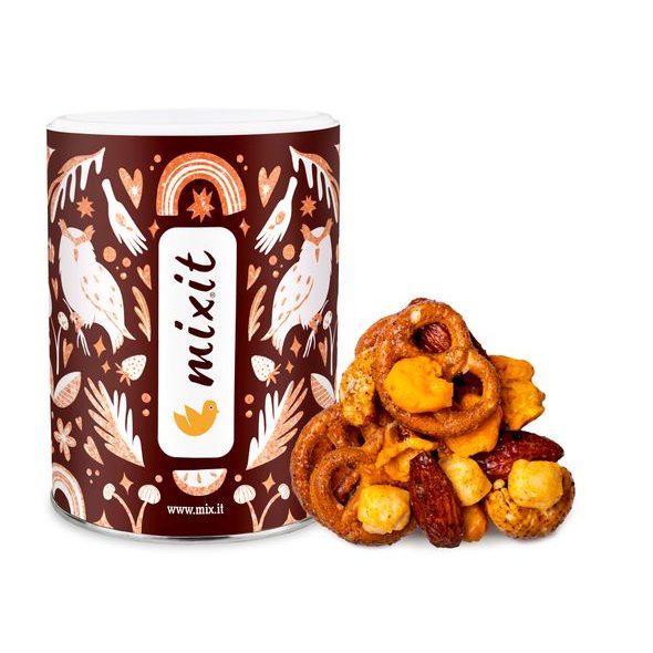 MIXIT CRUNCHY MIX - SÝR, OŘÍŠKY A PRECLÍKY S MEDEM A CHILLI - SLANÉ ZOBÁNÍ - PRO MAMINKY