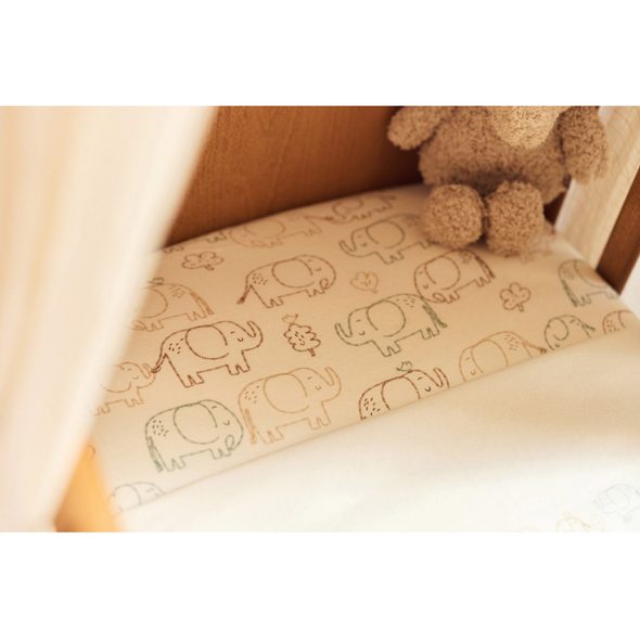 JOLLEIN PROSTĚRADLO NAPÍNACÍ 120X60 CM ELEPHANT TALES - PROSTĚRADLA - SPINKÁNÍ