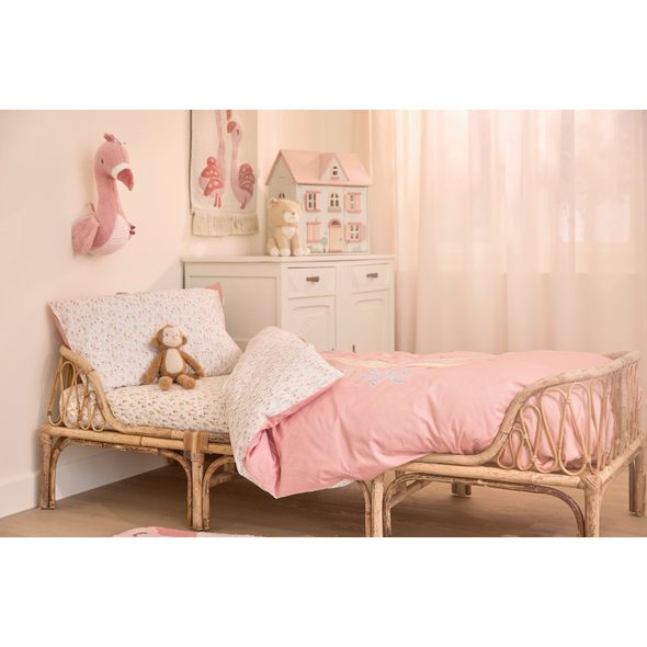 LITTLE DUTCH POVLEČENÍ 200X140 A 60X70 CM PINK BLOOMING SAFARI - POVLEČENÍ DO POSTÝLKY - SPINKÁNÍ