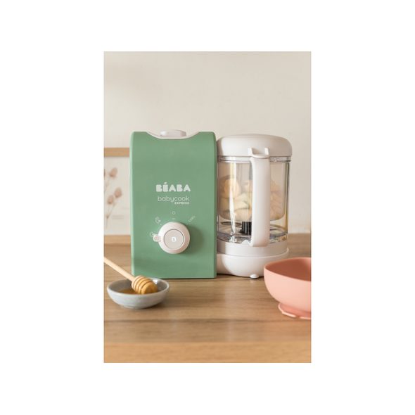 BEABA PARNÍ VAŘIČ + MIXÉR BABYCOOK EXPRESS SAGE GREEN - KUCHYŇSKÉ PŘÍSTROJE - KRMENÍ