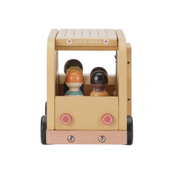 LITTLE DUTCH ŠKOLNÍ AUTOBUS S FIGURKAMI DŘEVĚNÝ - DŘEVĚNÉ HRAČKY - PRO DĚTI